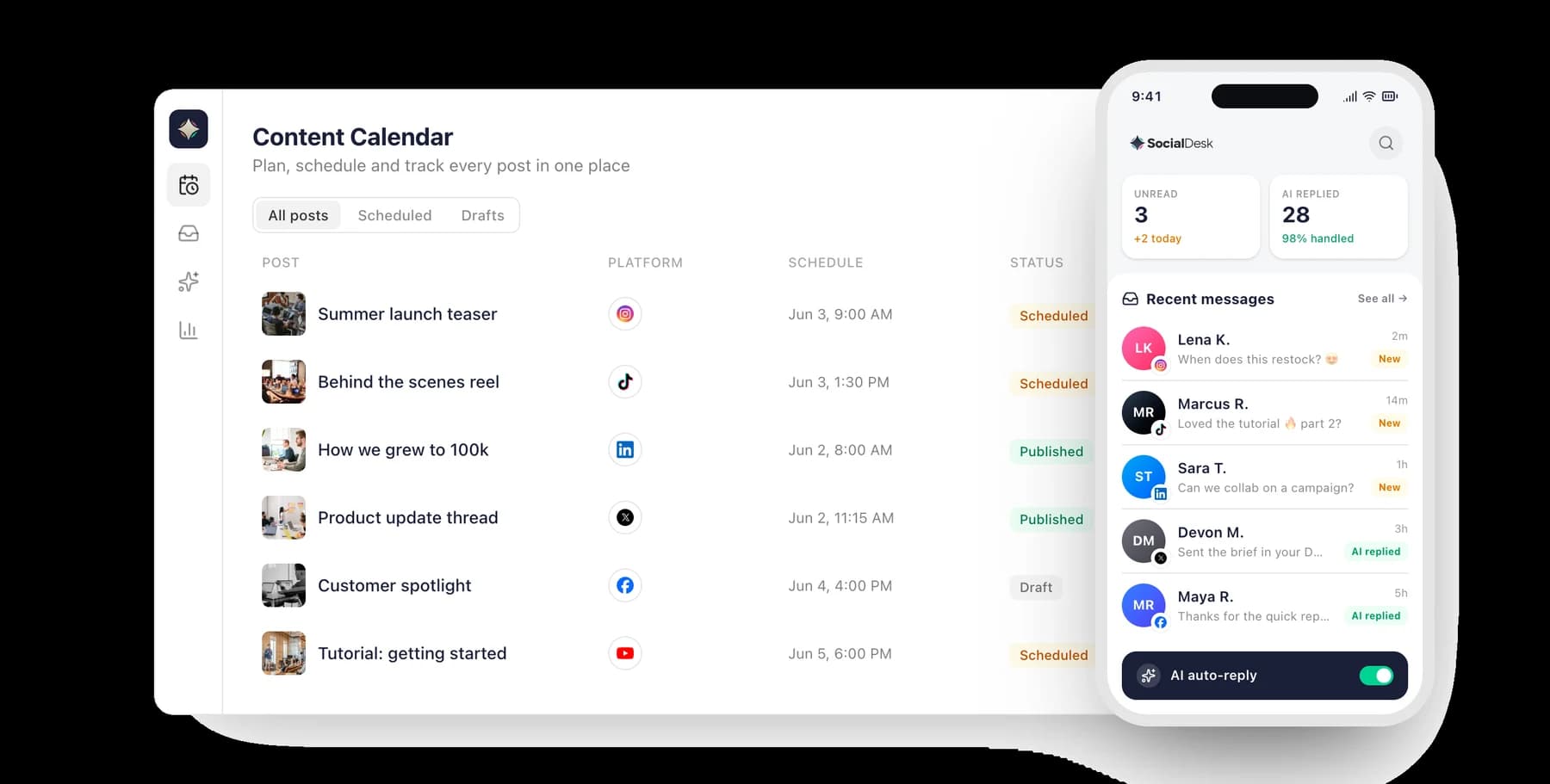 SocialDesk screenshot