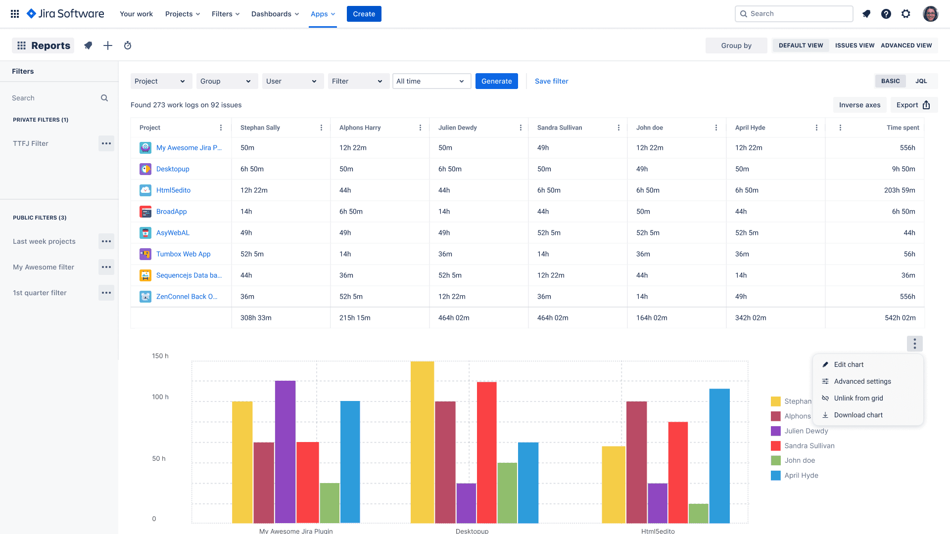 Timesheet Tracking for Jira Screenshot